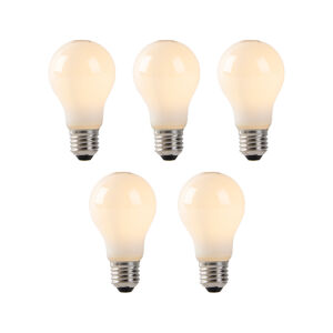 Sada 5 ks E27 LED svietidiel opálové sklo 1W 80 lm 2200K