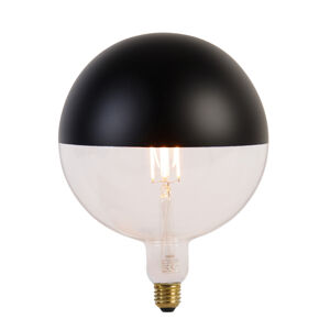 E27 Stmievateľná LED žiarovka zrkadlové sklo G200 čierna 6W 360lm 1800K