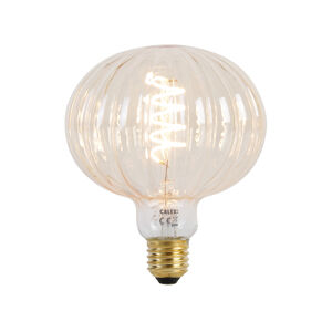 E27 stmievateľná LED lampa G125 jantárová 4W 200 lm 2000K