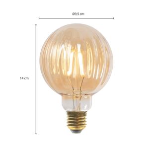 E27 3,8W LED G95 2 700K 340 lm ryhy jantárová 2 ks