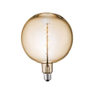 Lucande LED guľa E27 Ø 18cm 4W 2700K jantárová
