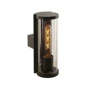 Vonkajšie nástenné svietidlo Lucande Zanta, výška 28,2 cm, čierne