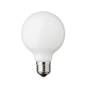 LED žiarovka Globe, E27, Ø 8 cm, matná, 5 W, 2 200 K