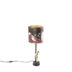 Stolová lampa v štýle art deco so zamatovým odtieňom kvetov 20 cm - Pajaro