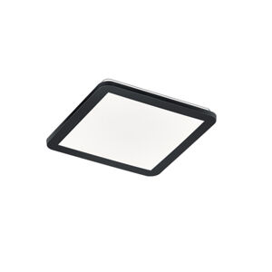 Štvorcové stropné svietidlo čierne 30 cm vrátane LED 3-stupňové stmievateľné IP44 - Lope
