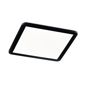 Štvorcové stropné svietidlo čierne 40 cm vrátane LED 3-stupňovo stmievateľné IP44 - Lope