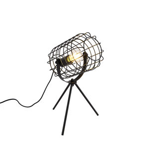 Priemyselná stolná lampa statív čierna 40 cm - Bliss Vefa