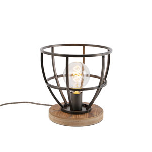 Priemyselná stolová lampa čierna - Arthur