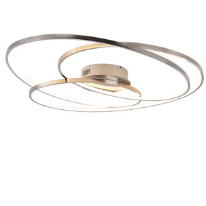 Oceľové stropné svietidlo 80 cm vrátane LED 3-stupňové stmievateľné - Rowin