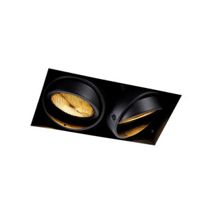 Zapustený reflektor čierny GU10 AR111 bez rámu 2-svetlo - Oneon Honey