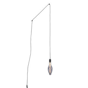 Závesná lampa čierna vrátane svetelného zdroja E115, dymová stmievateľná - Cavalux