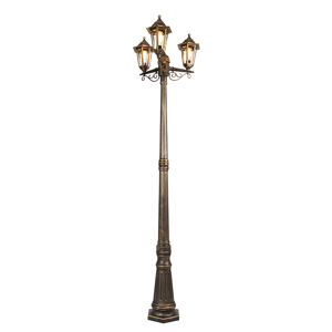 Antická vonkajšia lampa zlatá 3-svetlá IP44 - New Haven