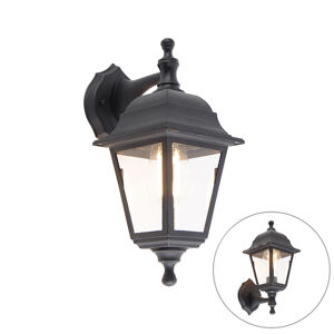 Klasická vonkajšia nástenná lampa čierna IP44 - Capital