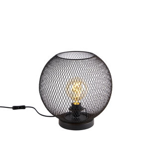 Moderná stolná lampa čierna - Mesh Ball