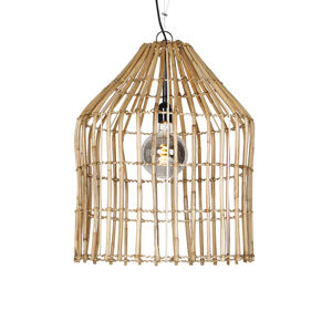 Vidiecka závesná lampa bambusová 57 cm - Canna