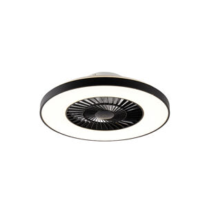 Stropný ventilátor čierny so hviezdnym efektom 60 cm vrátane LED stmievateľný s diaľkovým ovládaním - Climo