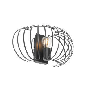Dizajnové nástenné svietidlo čierne 39 cm - Johanna