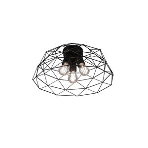 Moderné stropné svietidlo čierne 45 cm 3-svetlé - Jaap