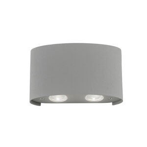 Moderné nástenné svietidlo sivej farby vrátane LED IP54 - Silly