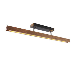 Vidiecke stropné svietidlo drevené vrátane LED 3-stupňového stmievateľného - Holz