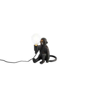 Vintage stolná lampa čierna - Monkey Det