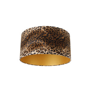 Zamatový tienidlo lampy leopardí vzor 50/50/25 zlatý interiér