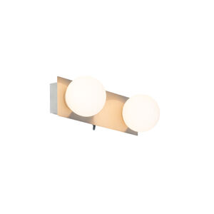 Moderné nástenné oceľové svietidlo 28 cm IP44 2-svetlá - Cederic