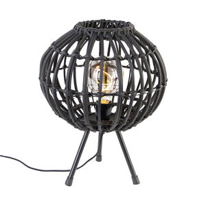 Vidiecka stolná lampa statív čierny 30 cm - Canna