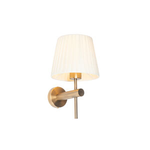Moderná nástenná lampa biela s bronzom - Pluk