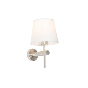 Moderná nástenná lampa biela s oceľou - Pluk