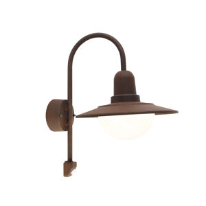 Vintage vonkajšia nástenná lampa hnedá IP44 s detektorom pohybu - Herman