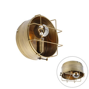 Industriële wandlamp brons 25 cm - Barril