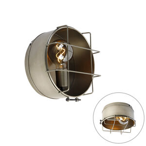 Industriële wandlamp grijs 25 cm - Barril