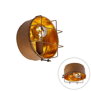 Industriële wandlamp roestbruin 25 cm - Barril