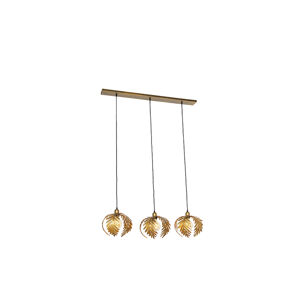 Vintage závesná lampa mosadzná 3 -svetlá - Botanica