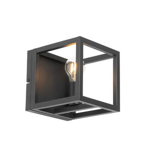 Priemyselná nástenná lampa čierna - Cage