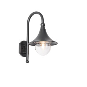 Klasická vonkajšia nástenná lampa čierna IP44 - Daphne