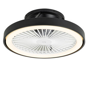 Inteligentný stropný ventilátor čierny 54 cm vrátane LED stmievateľný s diaľkovým ovládaním - Dave