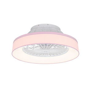 Stropný ventilátor ružový vrátane LED s diaľkovým ovládaním - Emily