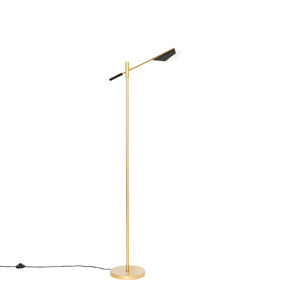 Design vloerlamp zwart met goud - Sinem