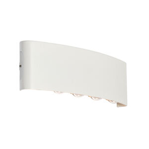 Vonkajšie nástenné svietidlo biele vrátane LED 10 svietidiel IP54 - Silly