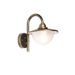 Klasická vonkajšia nástenná lampa starožitné zlato IP44 - Bruges