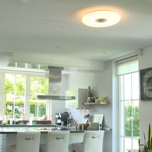 Inteligentné stropné svietidlo biele vrátane LED s možnosťou reproduktora - Clara