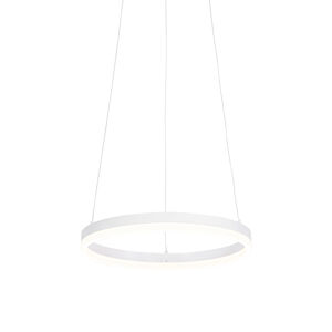 Design hanglamp wit 40 cm incl. LED 3 staps dimbaar - Anello