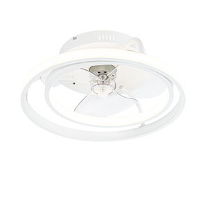 Stropný ventilátor biely vrátane LED s diaľkovým ovládaním - Kees