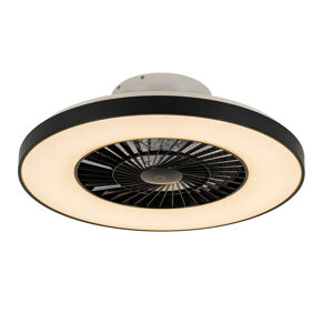 Inteligentný stropný ventilátor čierny s hviezdnym efektom stmievateľný - Climo