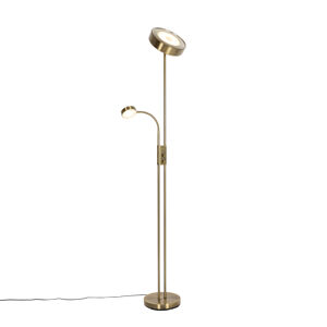 Bronzová stojaca lampa vrátane LED a stmievateľná lampou na čítanie - Kelso