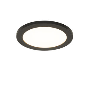 Moderné stropné svietidlo čierne 22,5 cm vrátane LED IP44 - Steve