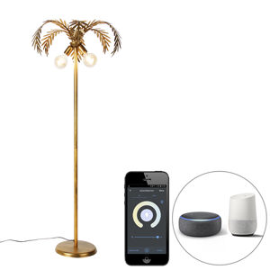 Inteligentná stojaca lampa zlatá 156 cm vrátane 2 Wi-Fi G95 - Botanica