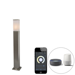 Inteligentná vonkajšia lampa 80 cm oceľ vrátane Wifi P45 - Malios